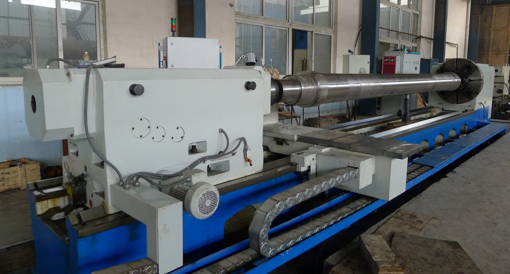 A full-profile view of the CK61125 horizontal CNC turning lathe, highlighting its robust construction and operator control panel.